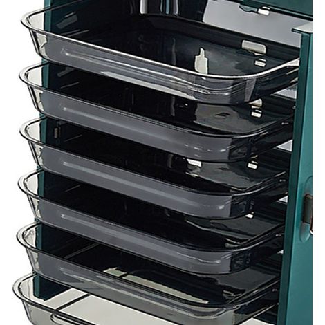 Étagère murale pliable en PET à 6 niveaux pour plats d'accompagnement, sans perçage, pour assiettes de cuisson et autres plats à partager. Couleur vert clair et élégant. (1/5)