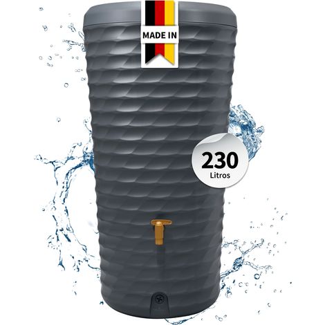 4rain JOLIE 2en1 depósito de agua de lluvia 230 Liter graphite grey incl. jardinera (1/5)