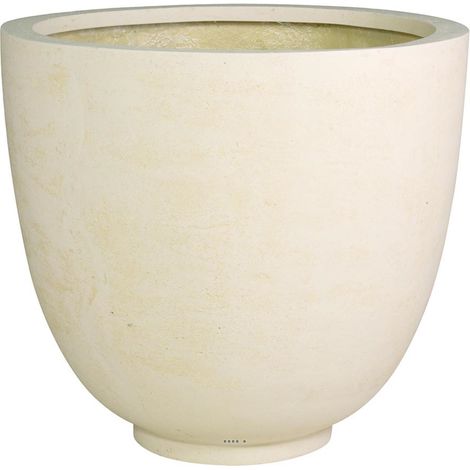 Bac en Polystone Landi Ext. Egg D 70 x H 60 cm crème - dimhaut: H 60 cm - couleur: Crème