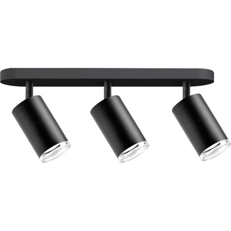 Applique/Plafoniera 3 luci nera GU10 orientabile IP44 (1/5)