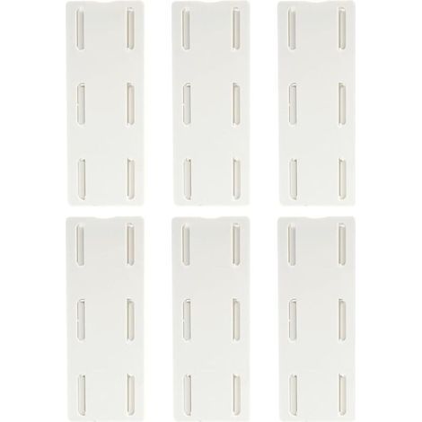 6 Pièces Support Murale Multiprise Auto-Adhésif - Fixation sans Perçage pour Câbles (Cuisine, Bureau, Salon) - Adhésif Fort et Réutilisable - Organisateur de Prises Électriques-Chrom (1/5)