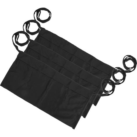 Tablier de Jardin 3 Pièces Noir à 3 Poches Anti-Salissures pour Jardinage, Barbecue et Travaux (1/5)