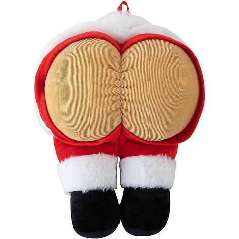 Weihnachtsmann-Plüschkissen mit Po-Beinen – Weihnachtsdekoration für Weihnachtsbaum, Kamin oder als lustiger Anhänger