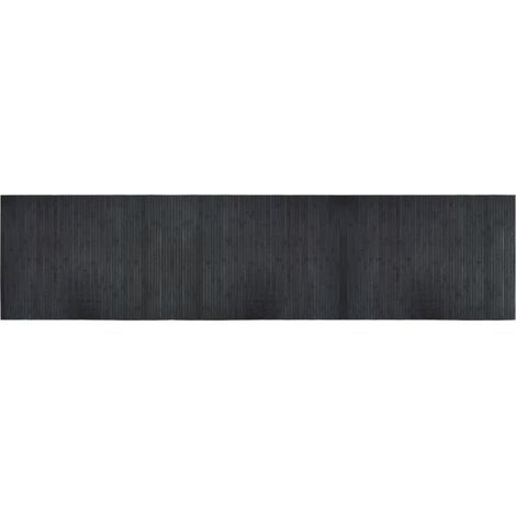 Tapis rectangulaire gris 70x300 cm bambou (1/5)