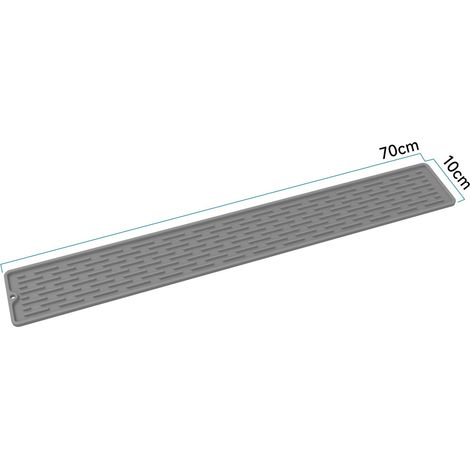 Tapis Egouttoir, Tapis de Robinet en Silicone, Tapis Evier Cuisine pour Eclaboussure 70x10CM (1/4)