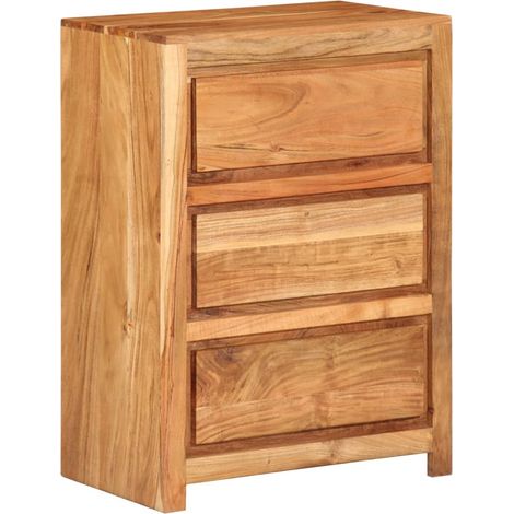 Schubladenschrank 55x33x75 cm Massivholz Akazie vidaXL (1/5)