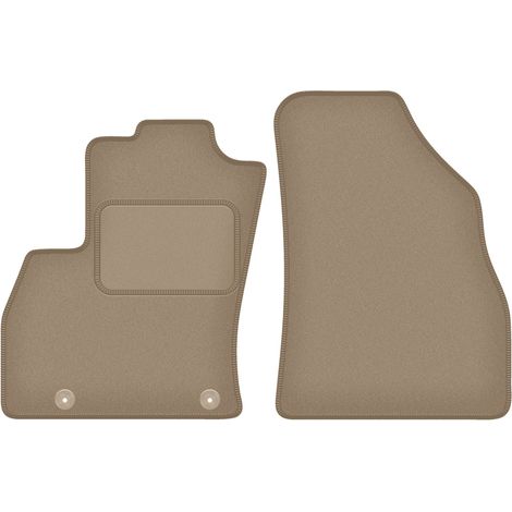Tapis de voiture en velours pour : Fiat Qubo Combivan 2 personnes (2008-2020) beige (1/5)