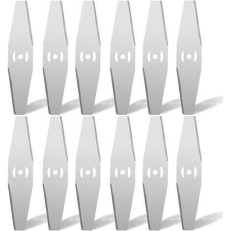 Cuchillas metálicas de repuesto para desbrozadoras inalámbricas: juego de 12 piezas para recortadoras de jardín, compatibles con todos los modelos.