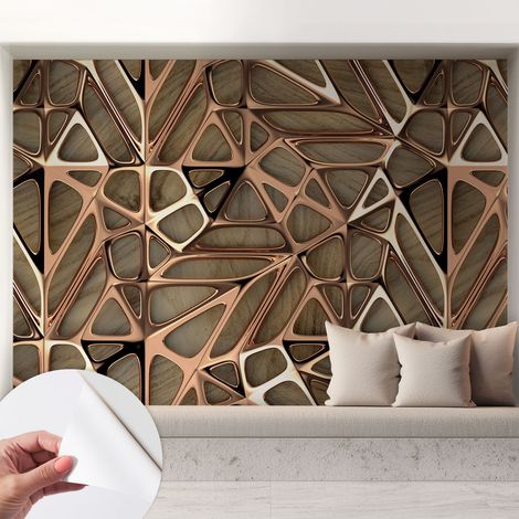 Fotomurale adesivo - parete decorativa - decorazione casa - stile moderno parete - Motivo geometrico 208x146 cm (1/5)