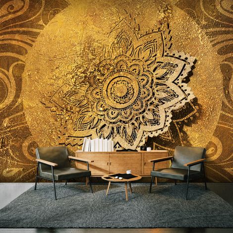 Fotomurale adesivo - Golden Illumination II - 490x280 (1/4)