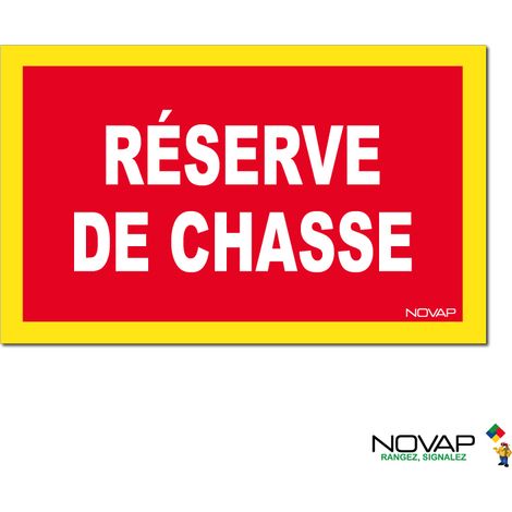 Panneau Réserve de chasse - haute visibilité - 330x200mm - 4091662