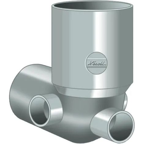 Nicoll/Redi - Curva Ø100 Wc 3 Uscite Attacchi Laterali Ø40 Incollaggio