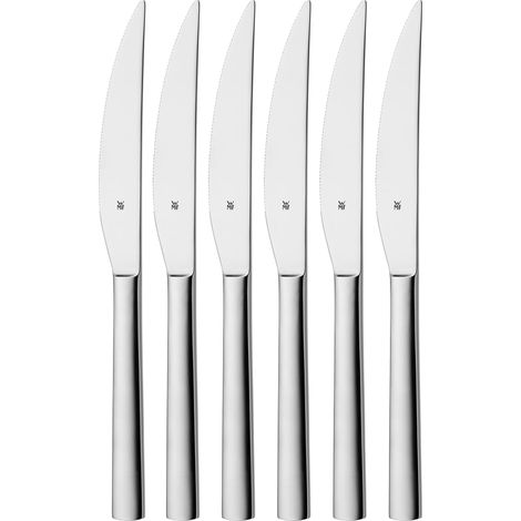 WMF 1291716046 Nuova Set Coltelli da Bistecca 6 Pezzi 23cm Acciaio Inossidabile Lucido Lavastoviglie (1/4)