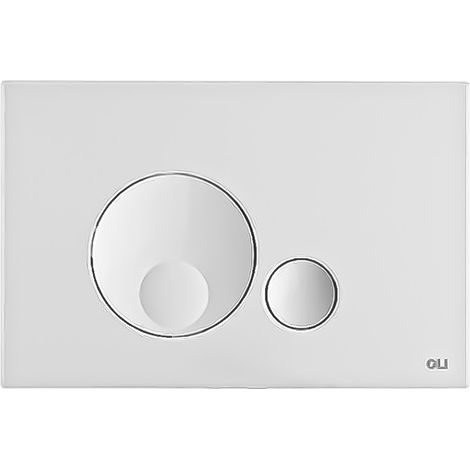 Placca di comando Oli Globe bianca 23 cm in ABS con doppio scarico (1/4)
