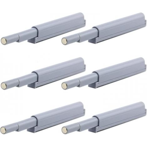 Ouvre-portes magnétiques avec fonction de poussée pour armoires, vitrines, ouverture/fermeture de la porte par simple pression (6 pièces)