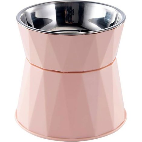 Filiyano-Gamelles surélevées pour animaux, gamelles surélevées pour nourriture et eau, gamelles pour chats favorisant la digestion, 370 ml (rose) (1/5)