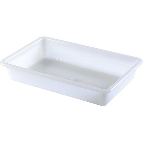 Bac Plat - 435X285XH75 mm - Blanc - Matériel CHR Pro