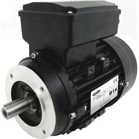 Moteur électrique Monophasé 220v 0,75 Kw 1500 Tr/min Double Condensateur - Ml8024b14 Bride B14 - Bobinage Cuivre (1/5)