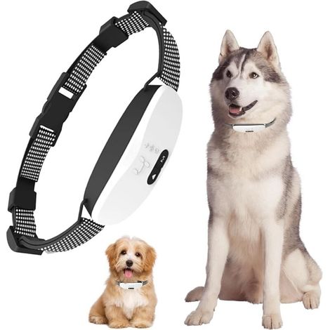 Collier anti-aboiements pour chiens de grande, petite et moyenne taille, rechargeable, 8 niveaux de sensibilité, collier de dressage intelligent et étanche, bip sonore réglable, vibration et choc