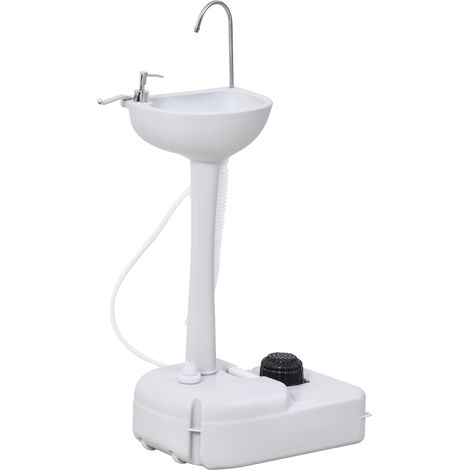 Outsunny Lavabo Portatile da Campeggio con 2 Ruote, Maniglia, Serbatoio Acqua 17L e Serbatoio Sapone 3.5L (1/5)