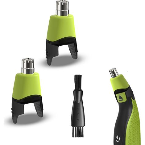 Têtes de rechange tondeuse nez – Lot de 2 – Lames précision inox – Compatibles rasoirs série One Blade QP (1/5)