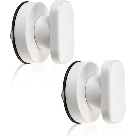 Lot de 2 poignée ventouse blanche sans perçage baie vitrée salle de bain (1/5)