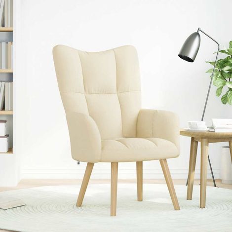Chaise de relaxation Crème Tissu (1/5)