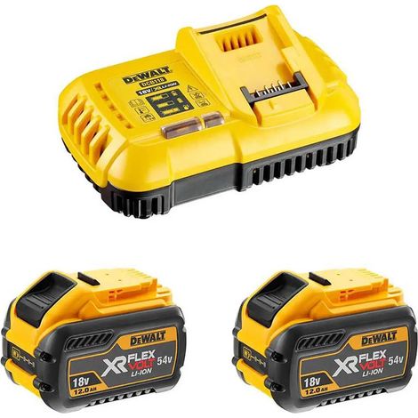 DEWALT DCB118Y2 XR Flexvolt Starter Set 18V/54V 2X12AH Batteries