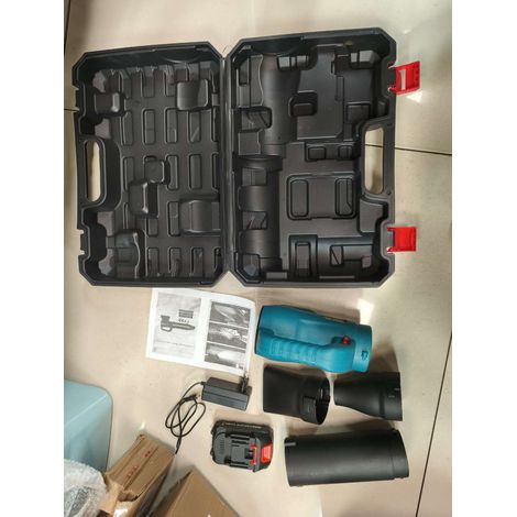 Souffleur à jet d'air sec sans fil 35 000 tr/min avec batterie 21 V 1500 mAh, 3 accessoires de buse d'extension pour le nettoyage de la voiture, la poussière domestique, enlever la neige du corps, int (1/5)