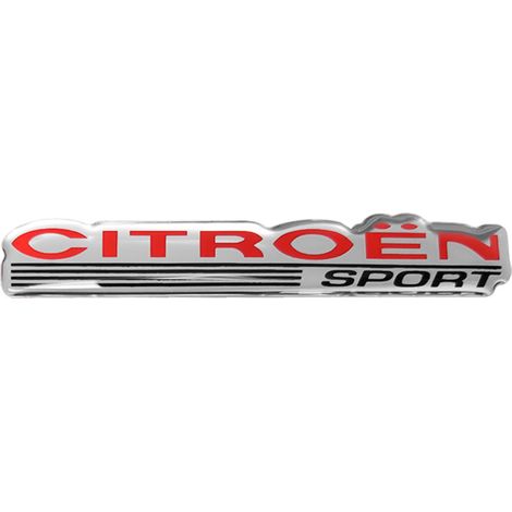 Citroen Sport Adesivo 3D Targhetta, 12 x 73 mm (1/4)