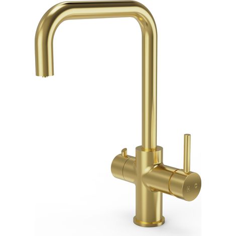Instant Hot Boiling Water Tap 3 in 1 Kitchen Mixer Brushed Brass Finish Ellsi (1/5)