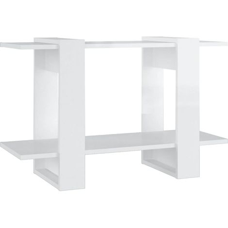 Maison Exclusive - Libreria/Divisorio Bianco Lucido 80x30x51 cm