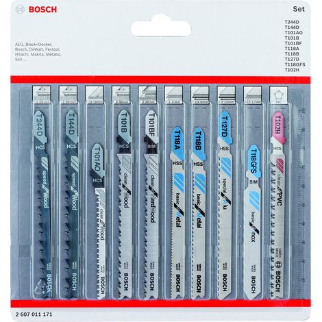 Bosch Accessories 2607011171 Kit di lame per seghetto alternativo All in One, 10 pezzi 10 pz.