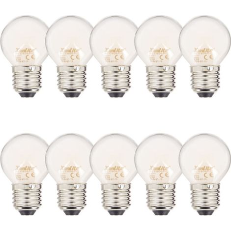 Xanlite – Lot de 10 ampoules filament LED P45 E27 6,5W (60W eq.) blanc chaud – Pour luminaires domestiques – RPACK10RFE806PO (1/4)