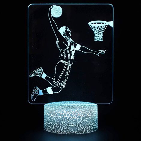 Lampe De Nuit 3D - Projecteur Illusion Optique - Commande Tactile Et Télécommande - Alimentation USB Ou Piles - Pour Chambre Enfants Et Ados - 1 Pièce (1/5)