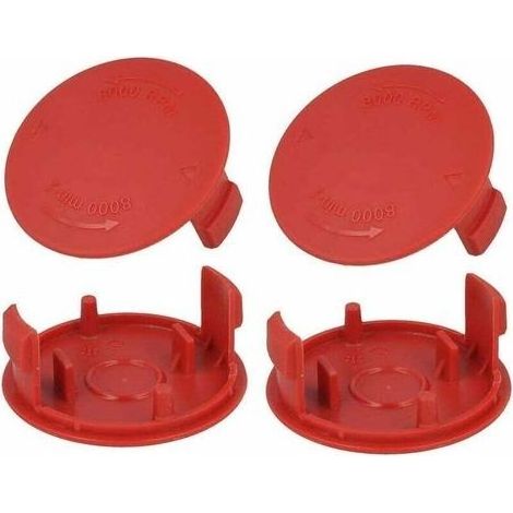 pair Aiperq – Lot de 4 couvre-bobines de fil pour débroussailleuse Bosch AFS 23-37 – Matériau ABS – Remplacement rapide sans outils – Protection de la ligne (1/5)