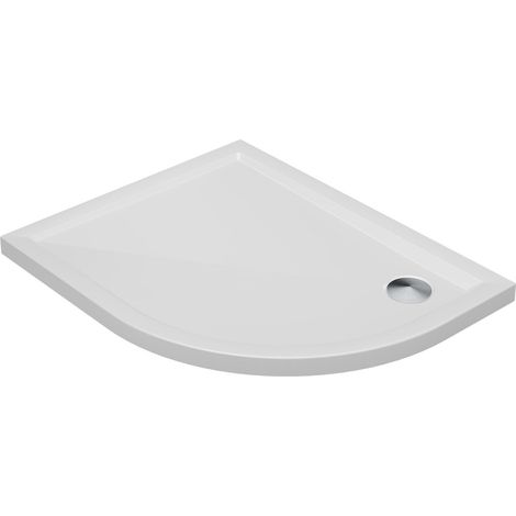 Signature Boundary Offset Quadrant Stone Resin Shower Tray 900mm x 760mm Right Handed (inc Waste)