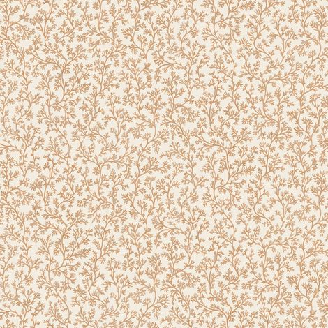 Coral Orange Botanical Wallpaper Floral Leaf Pattern Feature Wall Roll (1/4)