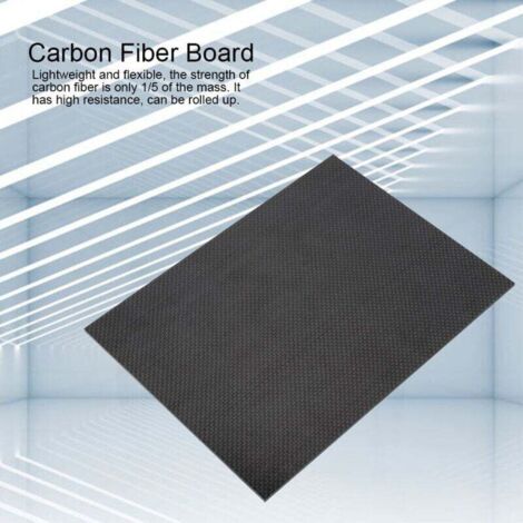 [JAMAIS UTILISÉ]Matériau en feuille de fibre de carbone sergé de haute dureté avec surface polie brillante 200 x 300 x 0,5 mm (1/3)