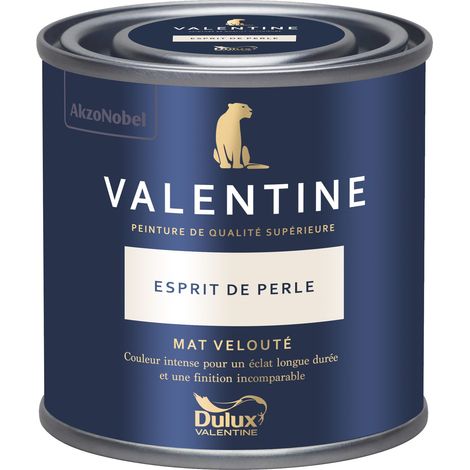 [PROMO] Dulux Valentine Peinture intérieure de haute qualité - Valentine - Couleur intense & pouvoir couvrant élevé - Mat Velouté Esprit de Perle 0,125 L