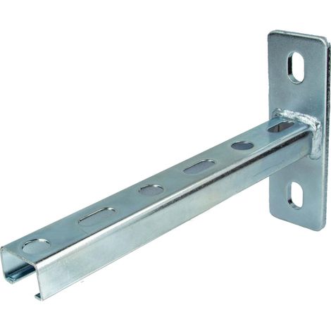tecuro Schienenkonsole Typ 27/18 x 200 mm x 1,50 mm, Stahl galvanisch verzinkt C/U-Profil (1/4)