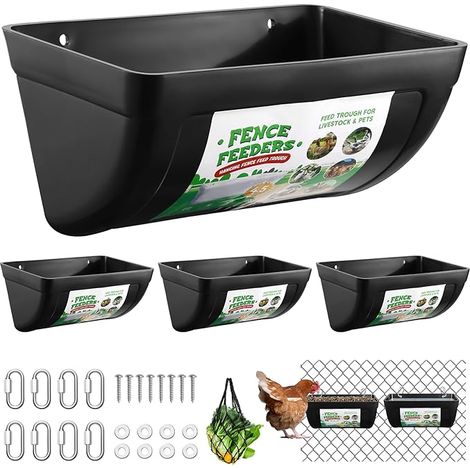 Chicken Coop Fence Feeders, Goat Feed Troughs, Hanging Fence Feeders, Poultry Water Bucket, Duck Feeder (1/5)