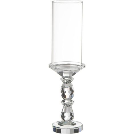 Photophore Design en Cristal "Marie" 42cm Transparent (1/5)
