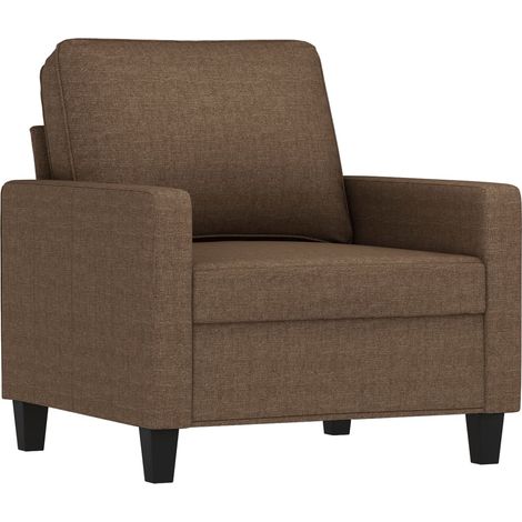Fauteuil de Salon，Chaise，Fauteuil Marron 60 cm Tissu CFW143401 (1/5)
