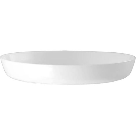 Weißer Cristal-Blumentopfuntersetzer aus Kunststoff, 15,5 cm