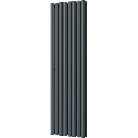 Omeara - Anthracite Vertical Radiator H1600mm x W464mm Double Panel
