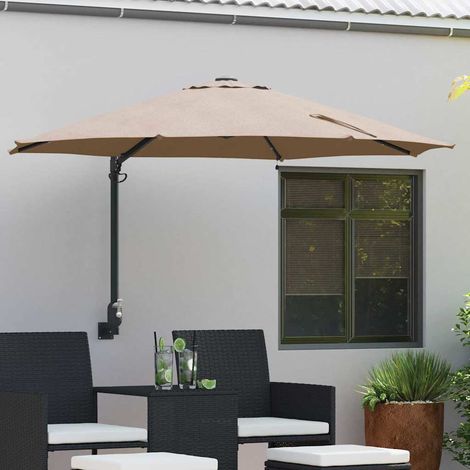 Ombrello da giardino 248 x 248 x 148 cm Poliestere e Acciaio vidaXL (1/5)