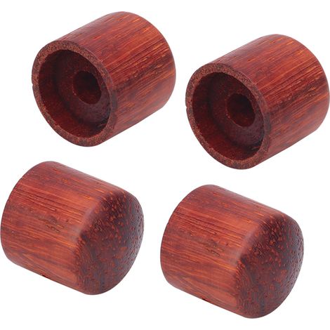 Quatre boutons de commande d'amplificateur pour pédale d'effets en érable, adaptés aux guitares et basses électriques. (1/5)