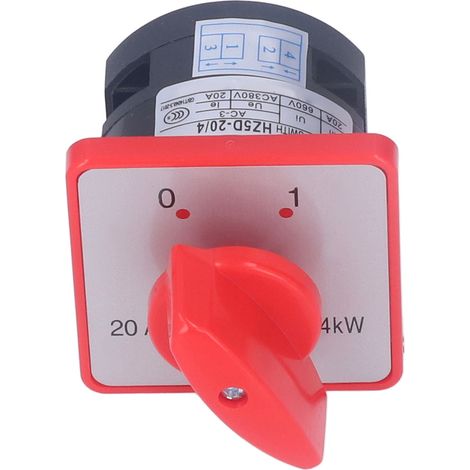 Interrupteur inverseur BERM à bouton rotatif unipolaire et 2 positions, accessoire pour la commande de puissance CA 380 V (1/5)