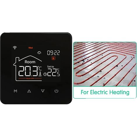 Termostato inteligente, control por WiFi, activación por voz, calefacción eléctrica. (1/2)